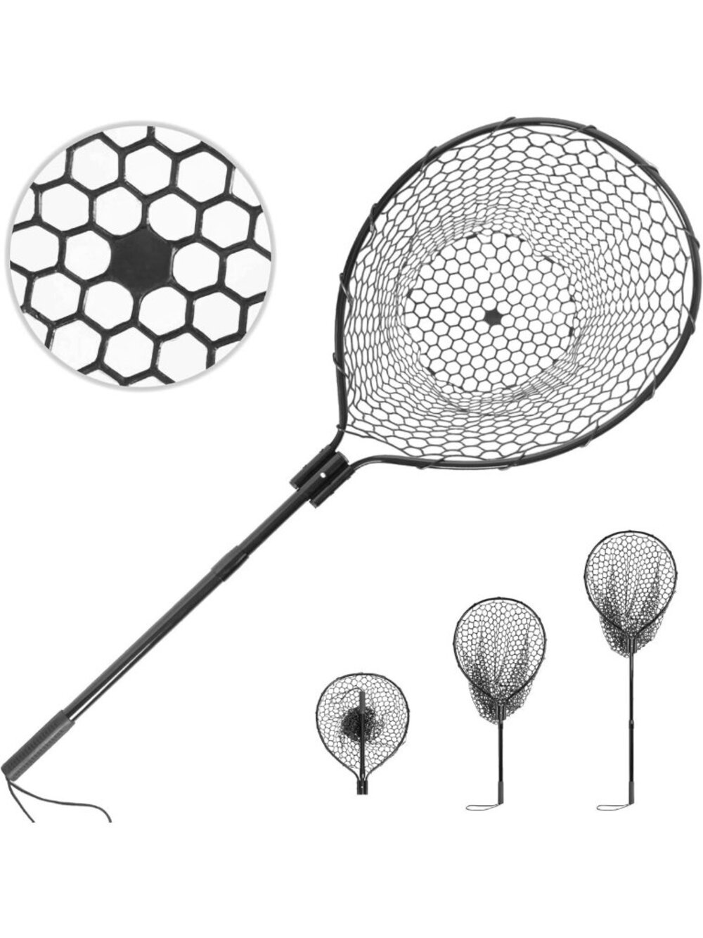 Large Telescoping Fishing Net - High Strength, Durable Landing Net for Anglers